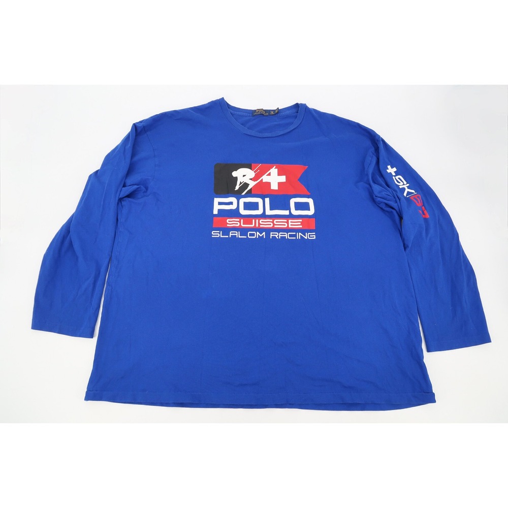 Polo Ralph Lauren Mens 2XB‎ Suisse Slalom Ski Racing Long Sleeve Shirt 2X Big